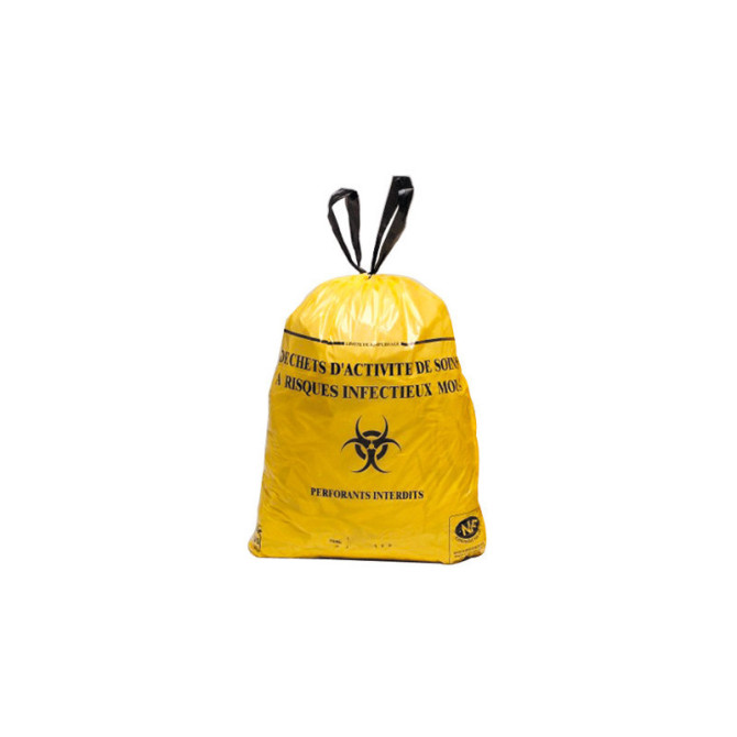 Sac poubelle Dasri - 100L - DASRI - Jaune - 200 sacs - 28µ