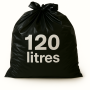 Sac pour conteneur - 120L - Noir - 100 sacs