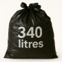 Housse pour conteneur - 340L - Noir - 100 sacs
