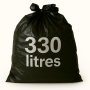 Housse pour conteneur - 330L - Noir - 100 sacs