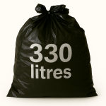 Housse pour conteneur - 330L - Noir - 100 sacs