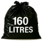 Sac poubelle - 160L - Noir - 100 sacs