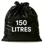 Sac poubelle - 150L - Noir - 100 sacs
