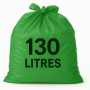 Sac poubelle - 130L - Vert - 100 sacs
