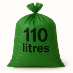 Sac poubelle - 110L - Vert - 200 sacs