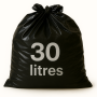 Sac poubelle - 30L - Noir - 500 sacs